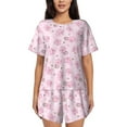 thumbnail image 1 of Picia Cute Pig Pajamas Sets for Women Soft Short-Sleeved Pjs with Lounge Shorts Two Piece Sleepwear-X-Large, 1 of 9