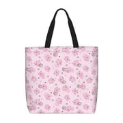 Picia Cute Pig for Tote Bag for Women with Zipper, Gym Tote with Compartments, Laptop Work Tote Nurse Dance Yoga Bag for Sport, Travel