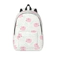 thumbnail image 1 of Picia Cute Pigs Printed Canvas Daypack - Stylish and Durable Vintage Compact Backpack - Class, Work, Travel, or Laptop Bookbag,Organized Compartments-Small, 1 of 6