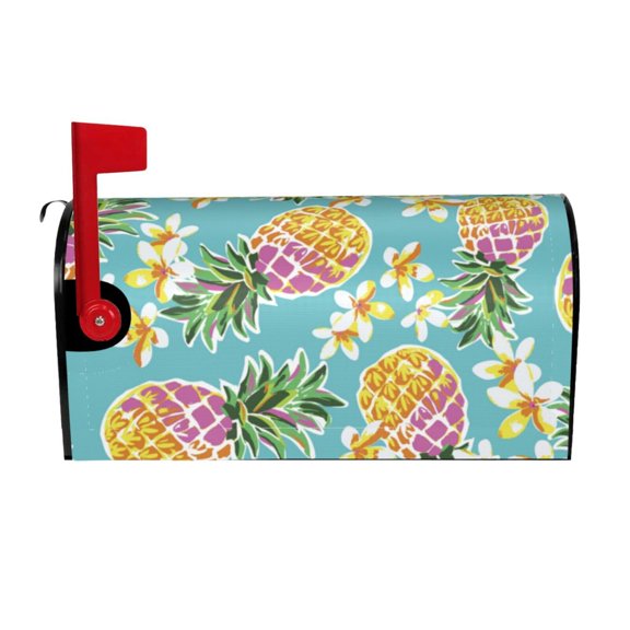 Picia Cute Pineapples Magnetic Mailbox Cover Standard Size-21x18 in