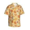 thumbnail image 1 of Picia Cute Pizza In Various Gentle Cotton Regular Fit Short Sleeve Casual Hawaiian Shirt for Men-Small, 1 of 8