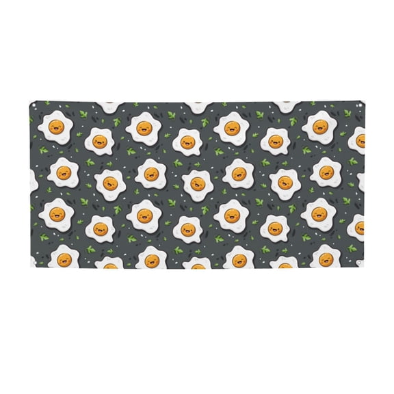 Picia Cute Poached Eggs Pattern Party Banner, Festive Decoration, Holiday Banner, Celebration Decor, Event Banner, Reusable Party Banner-