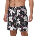 thumbnail image 1 of Picia Cute Poodle Dog pattern Mens Swim Trunks with Compression Liner Stretch Beach Shorts Quick Dry with Zipper Pockets No-Chafing Board Shorts-Large, 1 of 9