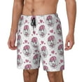 thumbnail image 1 of Picia Cute Poodle Dog pattern Mens Swim Trunks with Compression Liner Stretch Beach Shorts Quick Dry with Zipper Pockets No-Chafing Board Shorts-Large, 1 of 9