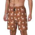 thumbnail image 1 of Picia Cute Poodle Dog pattern Mens Swim Trunks with Compression Liner Stretch Beach Shorts Quick Dry with Zipper Pockets No-Chafing Board Shorts-X-Large, 1 of 9
