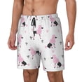 thumbnail image 1 of Picia Cute Poodle Dog pattern Mens Swim Trunks with Compression Liner Stretch Beach Shorts Quick Dry with Zipper Pockets No-Chafing Board Shorts-X-Large, 1 of 9