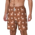 thumbnail image 1 of Picia Cute Poodle Dog pattern Mens Swim Trunks with Compression Liner Stretch Beach Shorts Quick Dry with Zipper Pockets No-Chafing Board Shorts-X-Large, 1 of 9