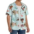 thumbnail image 1 of Picia Cute Pug Dogs Men's Linen Shirts Short Sleeve Cuban Beach Shirts Casual Shirts Button Down Shirt for Men Beach Summer Wedding Shirt-X-Large, 1 of 7