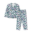 thumbnail image 1 of Picia Cute Rabbit Easter Pattern Women’s Long-Sleeve Sleepwear Set - Soft 2-Piece Loungewear with Pockets, Comfy PJs for Relaxing Nights-X-Large, 1 of 7