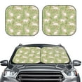 thumbnail image 1 of Picia Cute Rabbit And Flower 2 Piece Car Windshield Sun Shade Foldable | Foldable Sun Shield for Front Window Blocks UV Rays and Keeps Your Vehicle Cool-Small, 1 of 7