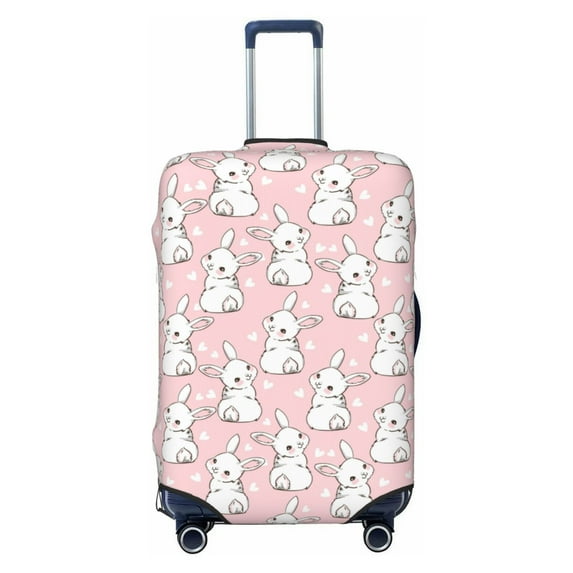 Picia Cute Rabbit Luggage Protector Cover Thicken Suitcase Protector Cover Fit 18-32 Inch Luggage-Large