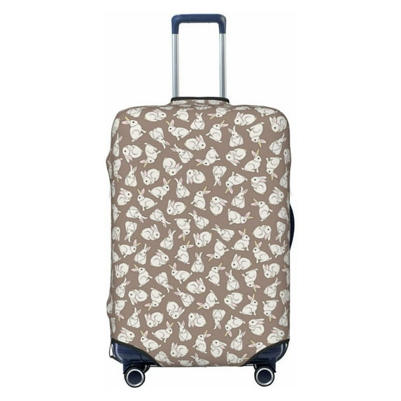 Picia Cute Rabbit Luggage Protector Cover Thicken Suitcase Protector Cover Fit 18-32 Inch Luggage-Small