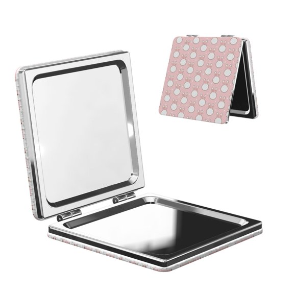 Picia Cute Rabbit for Compact Vanity Mirror , Travel Makeup Mirror , Portable Magnifying Cosmetic Mirror for Daily, Work, Business-Square
