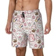 thumbnail image 1 of Picia Cute Rabbit pattern Mens Swim Trunks with Compression Liner Stretch Beach Shorts Quick Dry with Zipper Pockets No-Chafing Board Shorts-Small, 1 of 9