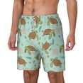 thumbnail image 1 of Picia Cute Sea Turtles pattern Mens Swim Trunks with Compression Liner Stretch Beach Shorts Quick Dry with Zipper Pockets No-Chafing Board Shorts-Small, 1 of 9