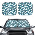 Picia Cute Sheep And Hearts 2 Piece Car Windshield Sun Shade Foldable