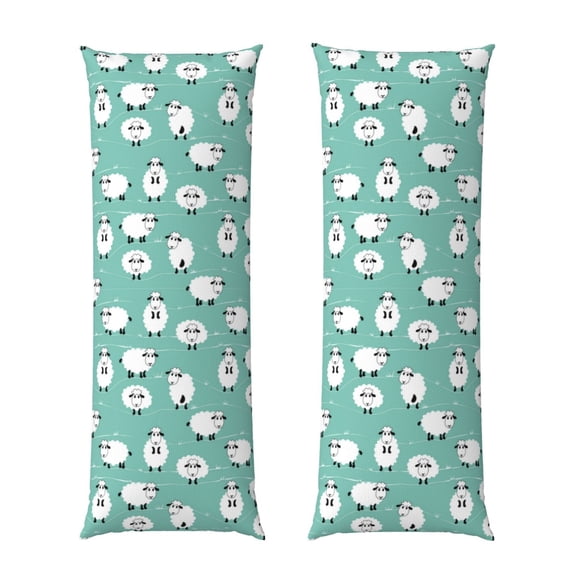 Picia Cute Sheeps Body Pillow Cover - Super Soft Microfiber 20x54 Body Pillow Case - Envelope Closure, Wrinkle, Stain Resistant Body Pillow Cover,Elegant Bedding