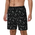 thumbnail image 1 of Picia Cute Skull pattern Mens Swim Trunks with Compression Liner Stretch Beach Shorts Quick Dry with Zipper Pockets No-Chafing Board Shorts-Small, 1 of 9