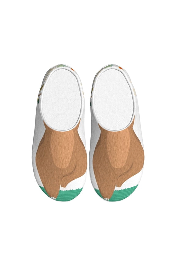 Cute Sloth In Yoga Pose Tree for Women's Lamb-hug Comfy Fleece House Slippers Memory Foam, Slip-on House Shoes Indoor Outdoor-44/45
