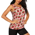 thumbnail image 1 of Picia Cute Strawberry Pattern Women's Workout Tank Top,Breathable Activewear,Slim Fit Athletic Top,Versatile Workout Moisture-wicking top-Large, 1 of 9