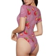 thumbnail image 1 of Picia Cute Strawberry Womens One Piece Swimsuits Modest Tummy Control Bathing Suits Lace Up Slimming Swim Suit-Medium, 1 of 9