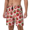 thumbnail image 1 of Picia Cute Strawberry pattern Mens Swim Trunks with Compression Liner Stretch Beach Shorts Quick Dry with Zipper Pockets No-Chafing Board Shorts-3X-Large, 1 of 9