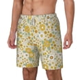 thumbnail image 1 of Picia Cute Sunflower pattern Mens Swim Trunks with Compression Liner Stretch Beach Shorts Quick Dry with Zipper Pockets No-Chafing Board Shorts-Small, 1 of 9