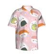 thumbnail image 1 of Picia Cute Sushi Gentle Cotton Regular Fit Short Sleeve Casual Hawaiian Shirt for Men-Small, 1 of 9