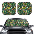 thumbnail image 1 of Picia Cute Tribal Leopards 2 Piece Car Windshield Sun Shade Foldable | Foldable Sun Shield for Front Window Blocks UV Rays and Keeps Your Vehicle Cool-Small, 1 of 7