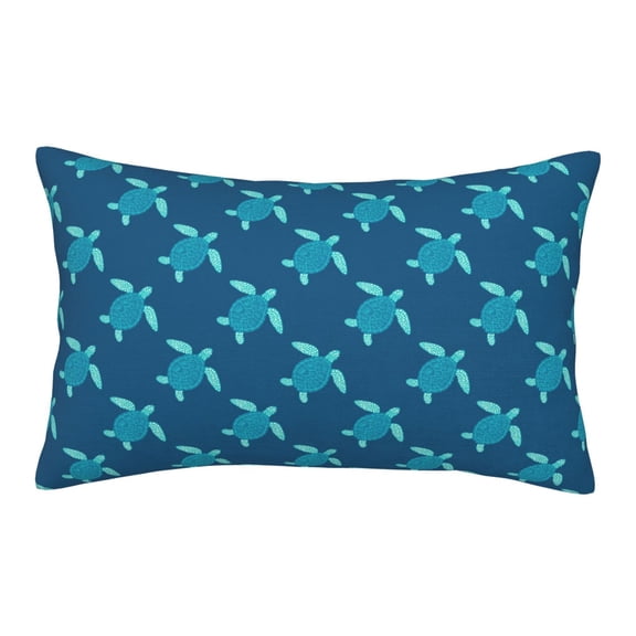 Picia Cute Turtle Pattern Plush Pillow Case – Soft and Cozy Cushion Cover, Hypoallergenic Throw Pillow Case for Home Decor-20"x30"