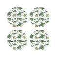 thumbnail image 1 of Picia Cute Turtle Printed Leather Coasters for Drinks, 4" Drink Coasters Set of 4 for Tabletop Protection, Handmade Luxurious Home Décor and Housewarming Gift -Octagon, 1 of 6