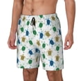 thumbnail image 1 of Picia Cute Turtle pattern Mens Swim Trunks with Compression Liner Stretch Beach Shorts Quick Dry with Zipper Pockets No-Chafing Board Shorts-XX-Large, 1 of 9
