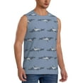 thumbnail image 1 of Picia Cute Whale mens Cotton Tank Undershirts , Moisture-wicking Ribbed Tanks, Lightweight Cotton Tank Undershirts-Medium, 1 of 8