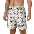 thumbnail image 1 of Picia DOGS FACE pattern Mens Swim Trunks with Compression Liner Stretch Beach Shorts Quick Dry with Zipper Pockets No-Chafing Board Shorts-XX-Large, 1 of 9