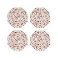 thumbnail image 1 of Picia Dachshund And Eiffel Tower Printed Leather Coasters for Drinks, 4" Drink Coasters Set of 4 for Tabletop Protection, Handmade Luxurious Home Décor and Housewarming Gift -Octagon, 1 of 6