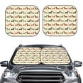 thumbnail image 1 of Picia Dachshund Dog 2 Piece Car Windshield Sun Shade Foldable | Foldable Sun Shield for Front Window Blocks UV Rays and Keeps Your Vehicle Cool-, 1 of 7