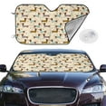thumbnail image 1 of Picia Dachshund Dog Curved Windshield Sunshade Accordion Folding Style Auto Shade for Car Truck SUV Van Blocks UV Ray Sun Visor Protector -Small, 1 of 7