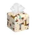 thumbnail image 1 of Picia Dachshund Dog Pattern Tissue Box Cover,PVC Leather Square Holder,Tissue Box Holder with Magnetic Bottom,Facial Paper Organizer Dispenser-5.2"X5.2"X5.2", 1 of 8