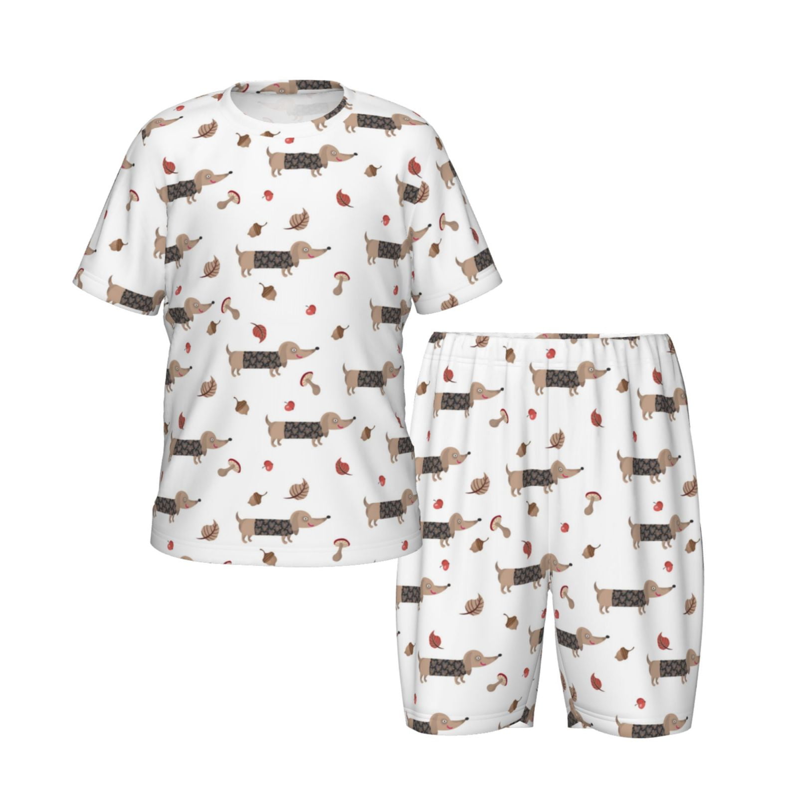 Boys Dachshund Pyjama Picia Dachshund Dog Printed Boys' Kids-PJ