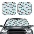 thumbnail image 1 of Picia Dachshund Dog Puppy 2 Piece Car Windshield Sun Shade Foldable | Foldable Sun Shield for Front Window Blocks UV Rays and Keeps Your Vehicle Cool-Medium, 1 of 7