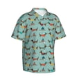 thumbnail image 1 of Picia Dachshund Dog Puppy Gentle Cotton Regular Fit Short Sleeve Casual Hawaiian Shirt for Men-X-Large, 1 of 9