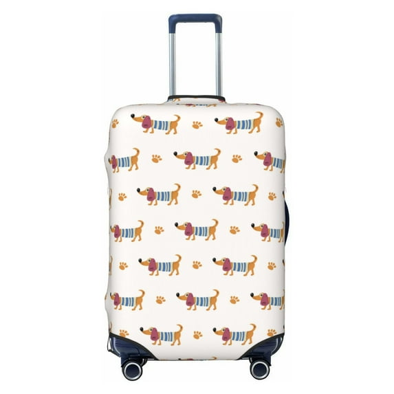 Picia Dachshund Dog Puppy Luggage Protector Cover Thicken Suitcase Protector Cover Fit 18-32 Inch Luggage-Large