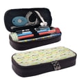 thumbnail image 1 of Picia Dachshund Dog Puppy Pattern Large Capacity PU Leather Pencil Case Organizer Pen Marker Holder Double Zipper Storage Bag Big Pencil Pouch for College Office, 1 of 6