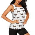 thumbnail image 1 of Picia Dachshund Dog Puppy Pattern Women's Workout Tank Top,Breathable Activewear,Slim Fit Athletic Top,Versatile Workout Moisture-wicking top-Large, 1 of 9