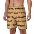 thumbnail image 1 of Picia Dachshund Dog Puppy pattern Mens Swim Trunks with Compression Liner Stretch Beach Shorts Quick Dry with Zipper Pockets No-Chafing Board Shorts-Small, 1 of 9