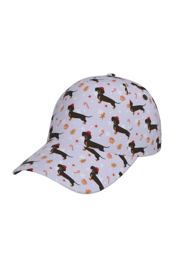 Dachshund Dog Puppy pattern Trucker Low Profile Hat Men Women Baseball Cap Dad Hat Adjustable Unconstructed Plain Cap