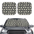 thumbnail image 1 of Picia Daisies Flowers 2 Piece Car Windshield Sun Shade Foldable | Foldable Sun Shield for Front Window Blocks UV Rays and Keeps Your Vehicle Cool-Medium, 1 of 7