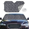 thumbnail image 1 of Picia Daisies Flowers Curved Windshield Sunshade Accordion Folding Style Auto Shade for Car Truck SUV Van Blocks UV Ray Sun Visor Protector -Small, 1 of 7