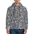 thumbnail image 1 of Picia Daisies Flowers Pattern Casual Men's Hoodie - Lightweight Hooded Sweatshirt with Kangaroo Pocket, Comfortable Pullover for Everyday, Travel-Medium, 1 of 7