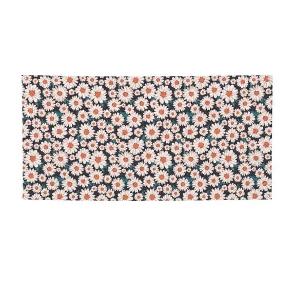 Picia Daisies Flowers Pattern Party Banner, Festive Decoration, Holiday Banner, Celebration Decor, Event Banner, Reusable Party Banner-Small